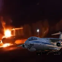 Atacul de la aeroportul Pskov. 4 avioane rusești Il-76, distruse - Foto: Twitter/ @LXSummer1