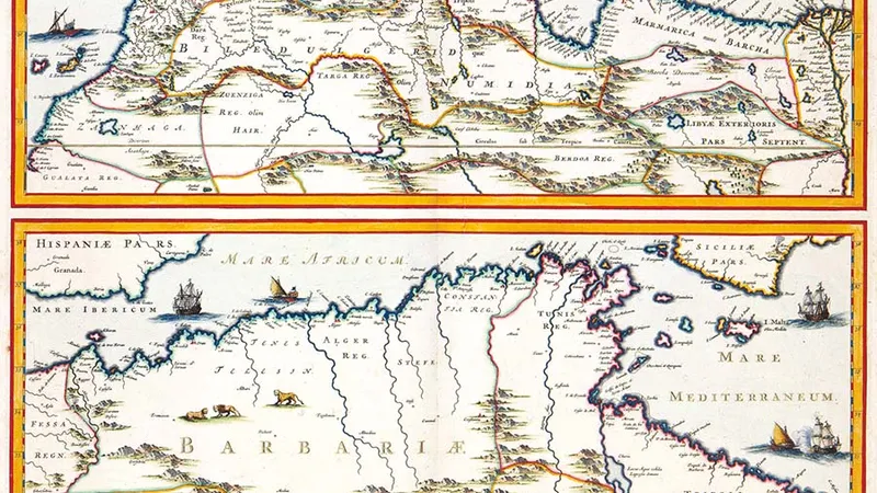 Coasta de nord a Africii de Joan Blaeu, la 1660