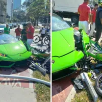 Cu Lamborghiniul în copac după ce a urmărit un hoț care-i furase Rolexul. Ce a urmat? - Foto: TV GLOB