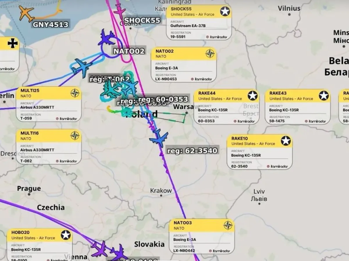 Operațiune NATO intensă de supraveghere lângă Kaliningrad - Foto: ItaMilRadar