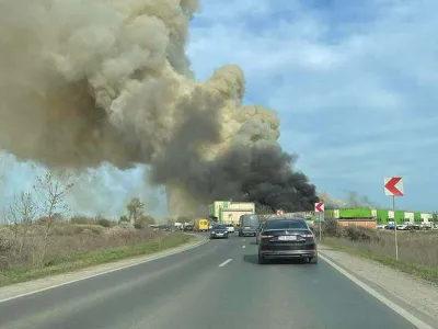 Fosta fabrică de țigări a urmăritului internațional Zaher Iskandarani, în flăcări. / Foto: tion.ro