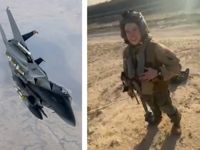 Femeie pilot F-15 - Foto: X/ @JuliusChapiro