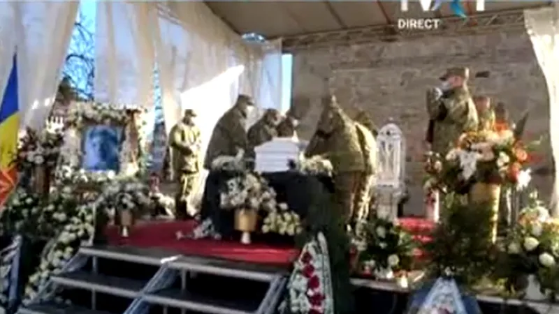 Draga Oltean Matei a fost înmormântată la Piatra Neamț. Captură TVR