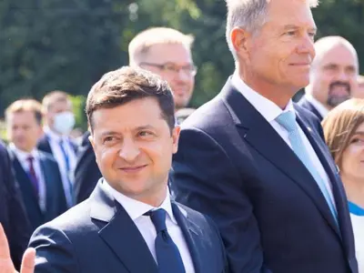 Volodimir Zelenski și Klaus Iohannis, președinții Ucrainei și României/ FOTO: realitatea.md