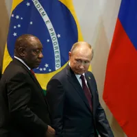 Președintele Africii de Sud Cyril Ramaphosa și Vladimir Putin-Foto: Profimedia Images