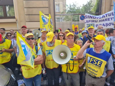 Prima zi de școală, marcată de proteste - Foto: Facebook/ Federatia Sindicatelor din Educație „Spiru Haret”