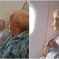 Reacția a doi bunici care au zburat cu avionul pentru prima dată. Nepotul le-a făcut o surpriză - Foto: Captura video