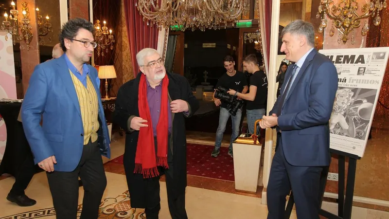 Sever Voinescu, Andrei Pleșu și Cătălin Avramescu Foto: Facebook Cătălin Avramescu