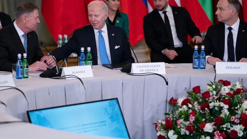 Președintele Iohannis și Joe Biden - Foto: Profimedia