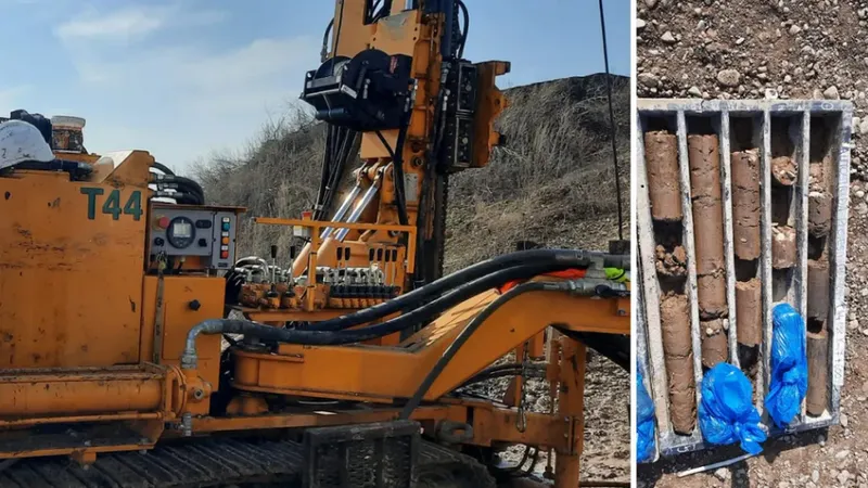 Se fac foraje pe Autostrada Ploiești – Brașov. Dar nu pentru lucrări, ci pentru proiect - Foto: bizbrasov.ro