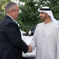 Premierul Nicolae-Ionel Ciucă și șeicul Mohamed bin Zayed Al Nahyan, președintele Emiratelor Arabe Unite/Foto: gov.ro