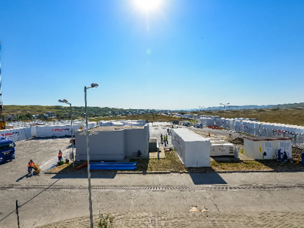 Viitorul spital modular pentru pacienții cu COVID de la Iași/FOTO: ziaruldeiasi.ro