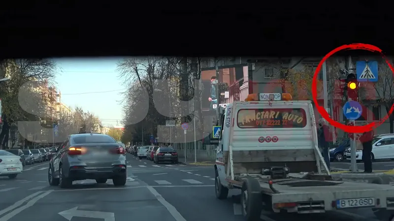 Ioana Marcu, iubita lui Ciprian Marica, are SUV: nu poartă centura și forțează semaforul. / Foto: captură video, spynews.ro