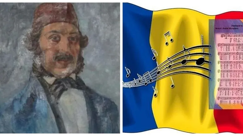 Anton Pann, stânga și steagul României, dreapta, imagine cu caracter ilustrativ - Foto: Colaj