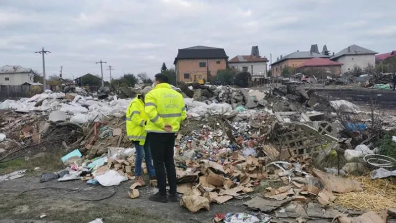Gunoaie la Sintești/FOTO: Garda de Mediu