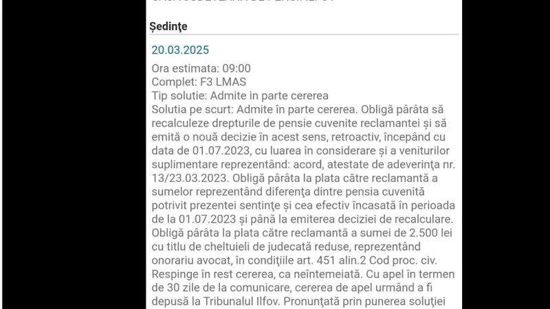 Cum a obținut un pensionar recalcularea pensie și o mărire de mii de lei? Procedura e foarte simplă - Foto: captura