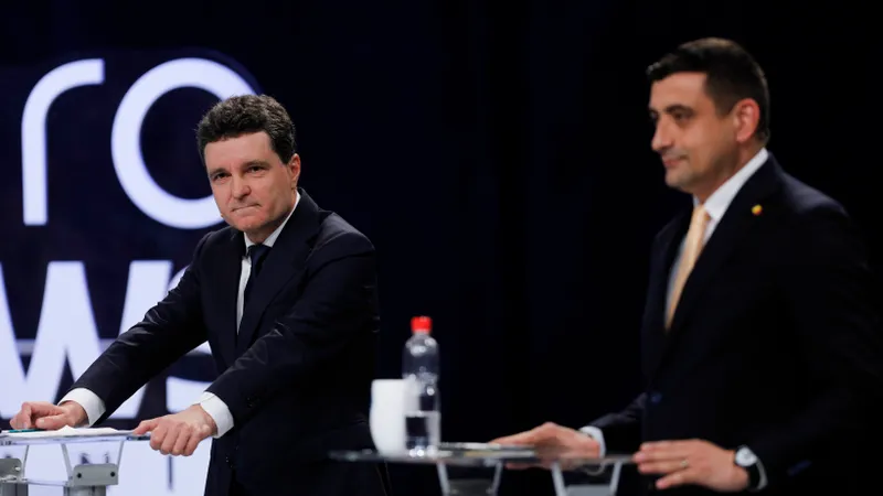 George Simion înjură Franța în direct. Nicușor Dan, doctor în matematică, la 29 ani, la Paris - Foto: INQUAM PHOTOS / Mălina Norocea