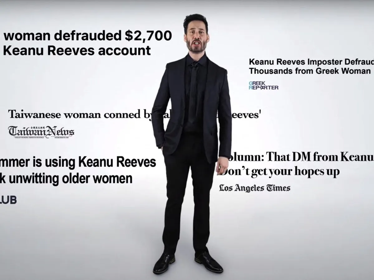 Un Keanu Reeves creat prin tehnologia deepfake este vedeta unei noi campanii antifraudă care avertizează cu privire la înșelătoriile online - Foto: Profimedia Images