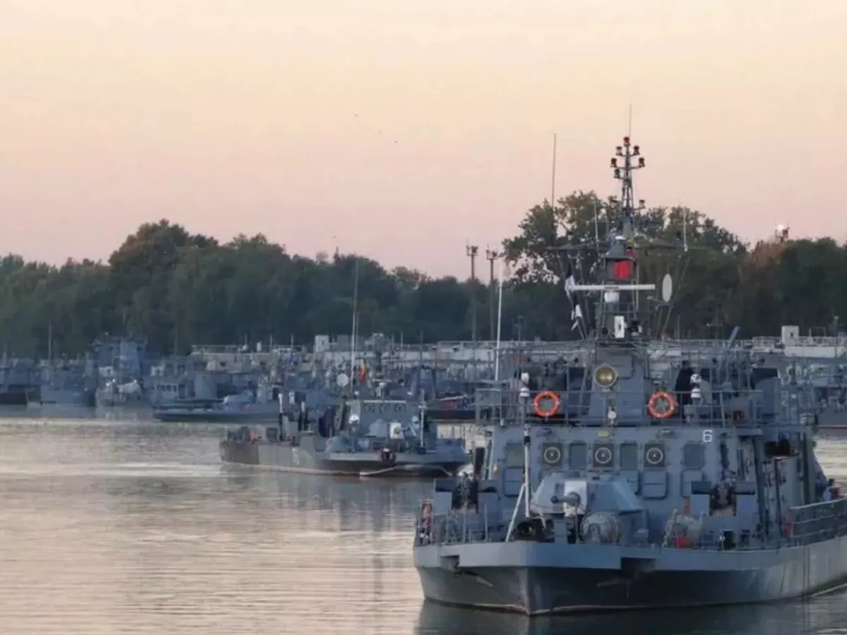 Nave militare românești pe Dunăre - Foto: News.ro (Imagine cu rol ilustrativ)