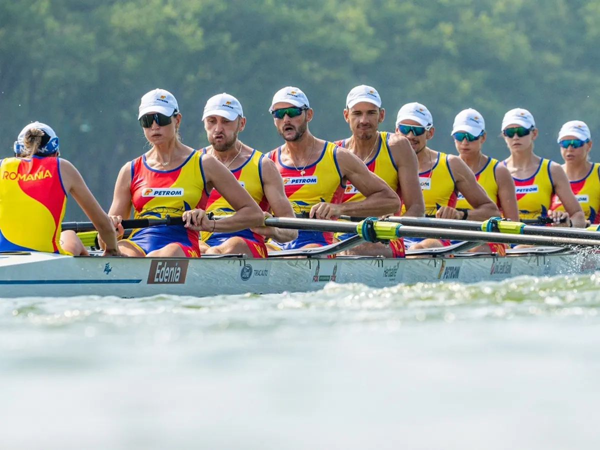 Echipa de canotaj 8+1 mixt a câștigat aur la Campionatul Mondial de la Shanghai - Foto: Federația Română de Canotaj