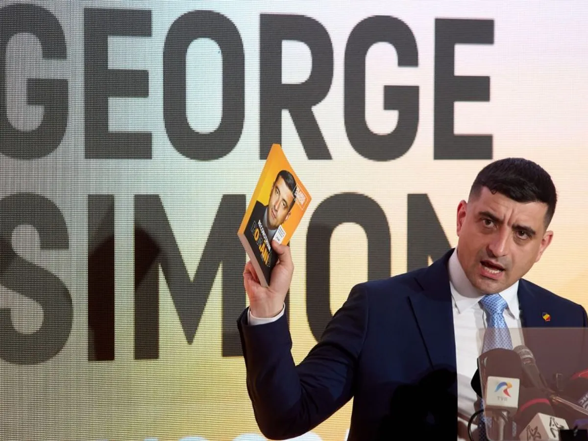 George Simion susţine o conferinţă de presă - Foto: Profimedia Images