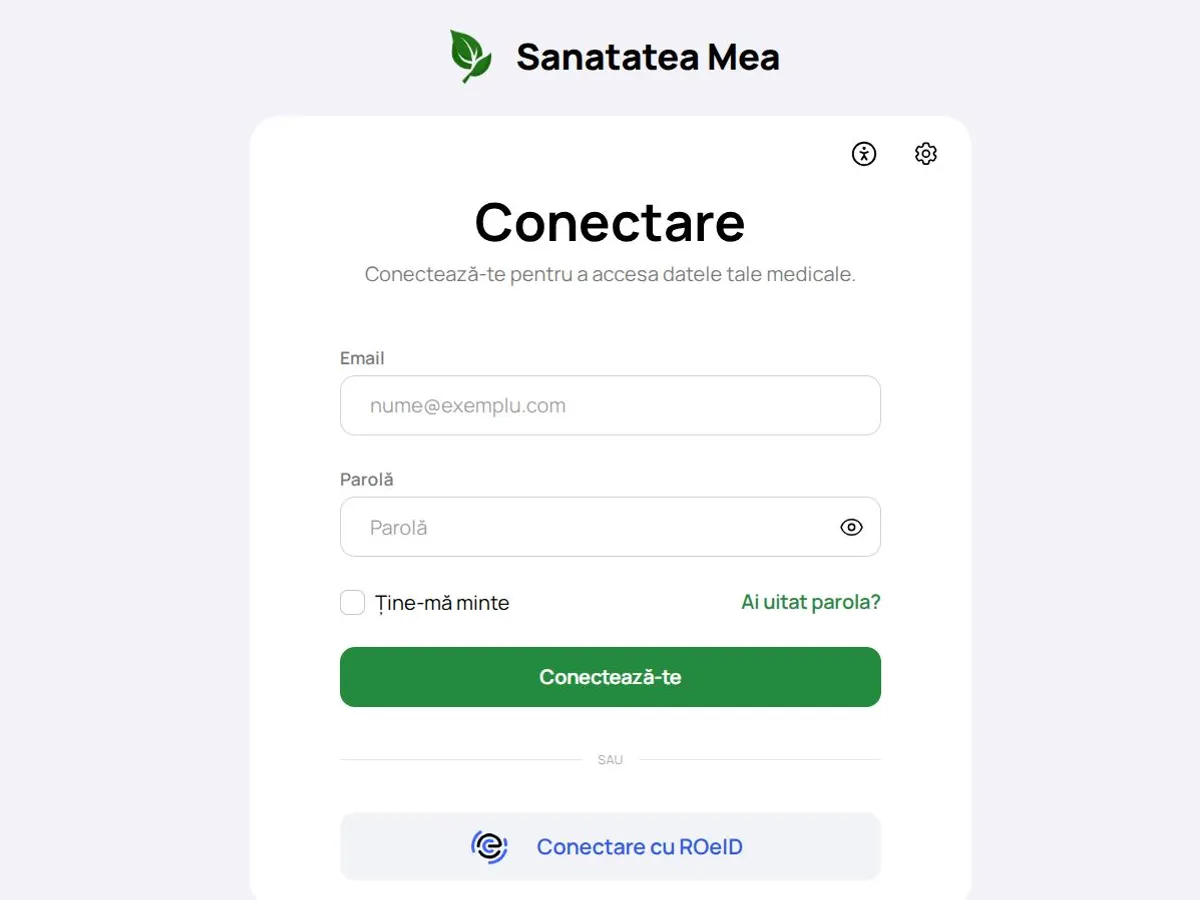 Noul portal eSănătateaMea - Foto: Captură site www.sso.esanatateamea.ro