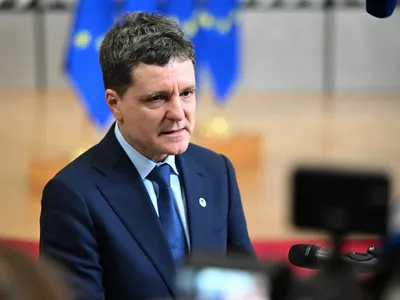 Preşedintele Nicuşor Dan, la sosirea la Summitul Consiliului European - Foto: Profimedia Images