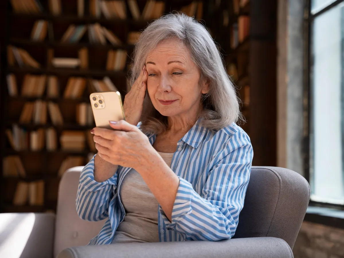 Pensionară îngrijorată la pensie - Foto: Freepik