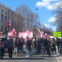 Mii de oameni, în stradă la Viena împotriva restricţiilor anti-COVID și a vaccinării. / Foto: news.ro
