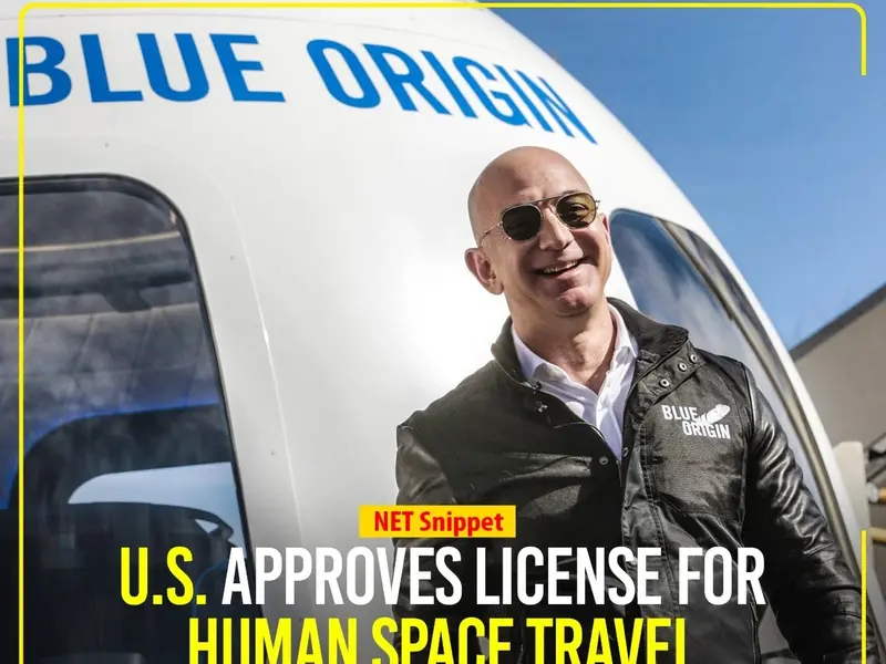 Compania lui Jeff Bezos, Blue Origin, a primit licența de a transporta oameni în spațiu/FOTO: Facebook/blueorigin