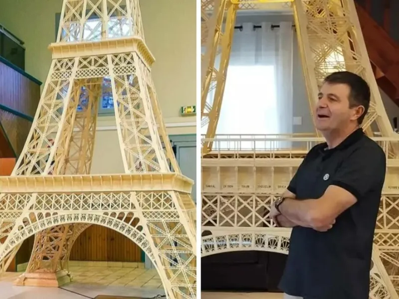 Un bărbat a construit Turnul Eiffel din 700 de mii de chibrituri. A stat 8 ani să-l construiască  - Foto: Facebook / imagine cu caracter ilustrativ