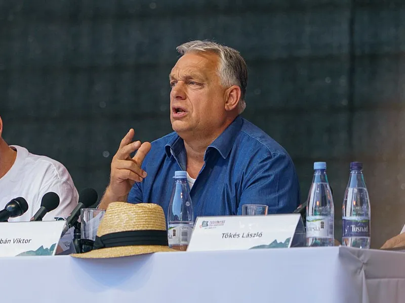 Viktor Orban, la lucrările Universităţii de vară "Tusvanyos", din Băile Tuşnad, Harghita, România - Foto: INQUAM PHOTOS/Pană Tudor
