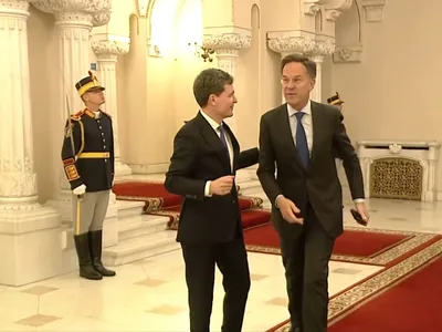 Șeful NATO, la București, pentru Summitul B9. A fost primit de Nicușor Dan la Cotroceni - Foto: captură video