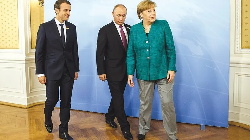 Președintele Franței, Emmanuel Macron, vrea să ia sceptrul de comandant militar al Europei de la cancelarul Germaniei, Angela Merkel, și să facă pace cu Rusia lui Vladimir Putin