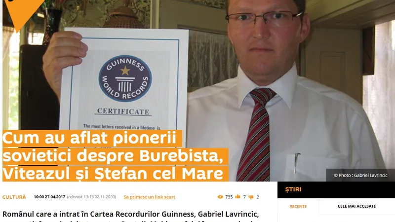 Gabriel Lavrincic a atacat Occidentul, într-un interviu pentru organul de propagandă al Kremlinului, Sputnik, în 2017. Captură foto Sputnik