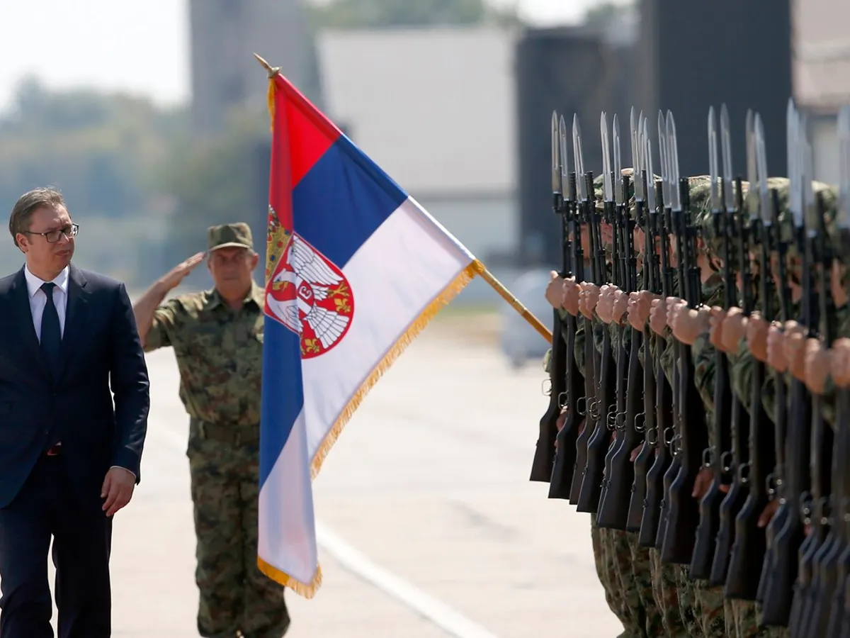 Aleksandar Vucic a prezentat într-un show militar sistemul chinezesc FK-3- Foto: Profimedia Images
