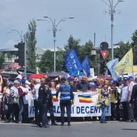 Sindicaliștii au ieșit în stradă Foto: Facebook/FSLI