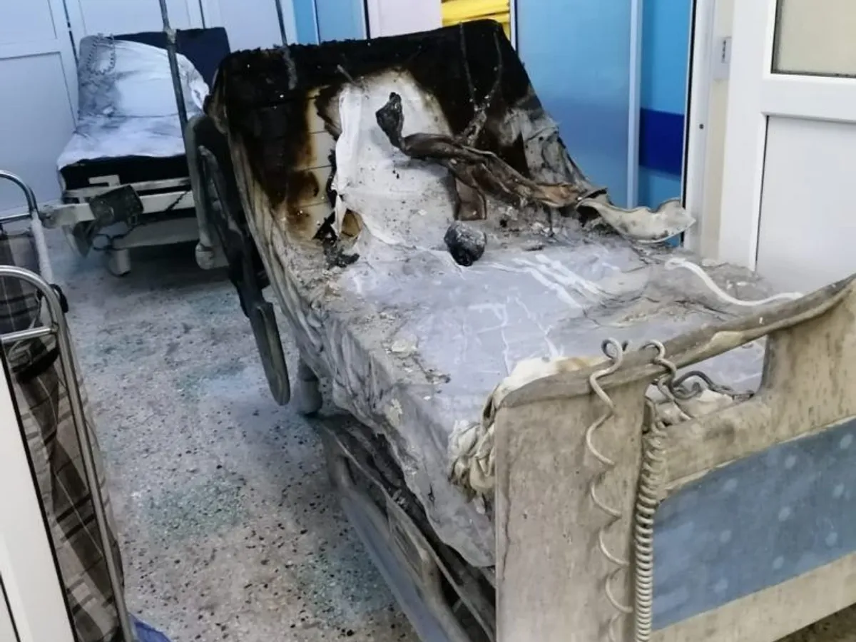 Pat ATI ars în incendiul din Neamț. Sursa: Exploziv TV/ Facebook