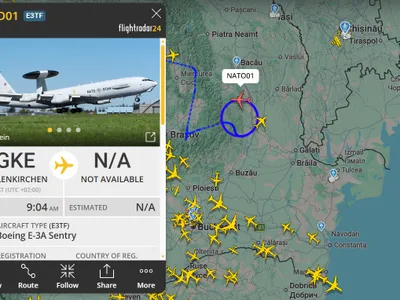 Avion NATO - FOTO Captură flightradar24.com