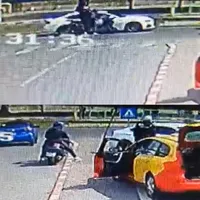 Hoții au furat o geantă cu bani Foto: captură camera de supraveghere