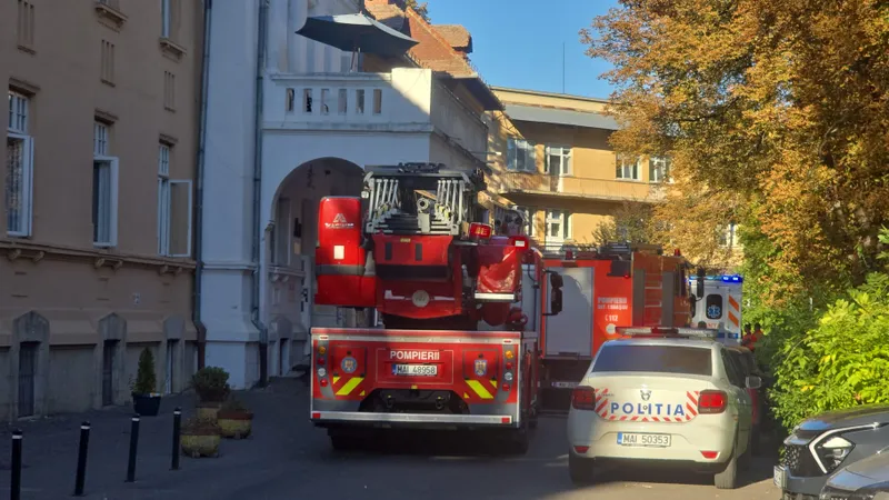 Incendiu la Spitalul de Pneumofiziologie din Brașov - Foto: ISU Brașov