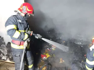 Incendiu la Vama Giurgiu Foto: ISU Giurgiu