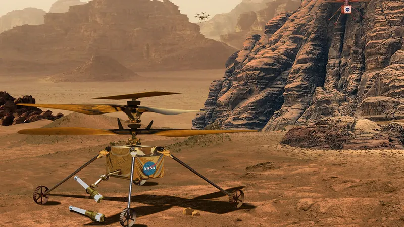Minielicopterul Ingenuity, trimis de NASA pe Marte, regăsit după două luni; foto:mars.nasa.gov
