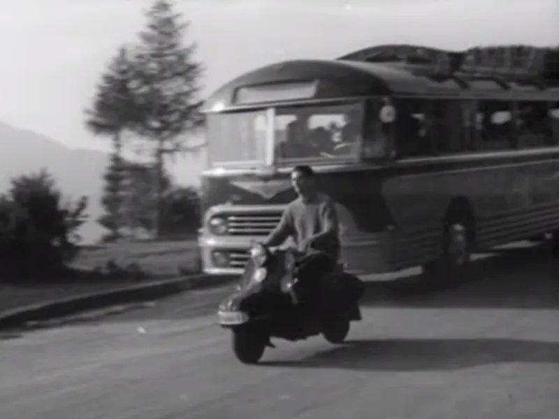 Primul scuter românesc, dezvoltat în 1957 la Brașov. Era copiat după modelul cehesc Čezeta - Foto: captură video