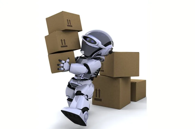 Roboţel făcând logistică în locul angajaţilor umani - Foto: Freepik/kjpargeter