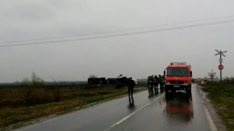 Accident cu o autocisternă cu GPL în Suceava / FOTO: news.ro