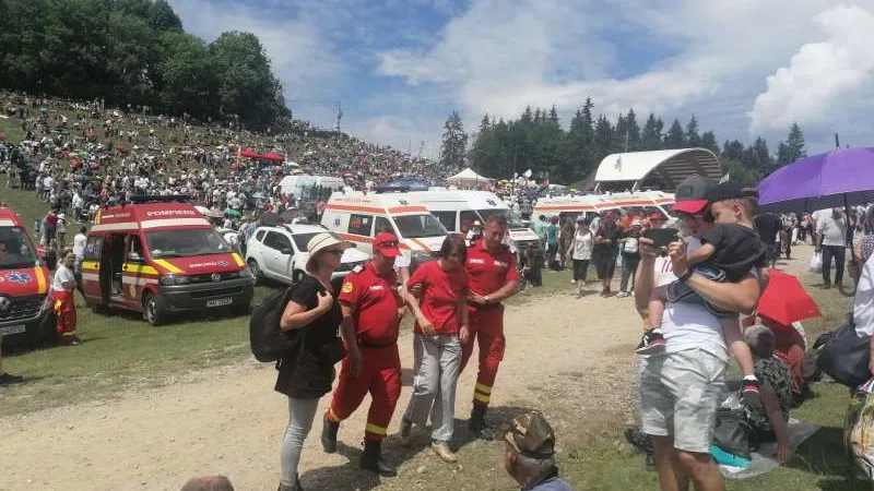 Mii de pelerini maghiari au venit la Șumuleu Ciuc de Rusaliile Catolice Foto: ISU Harghita