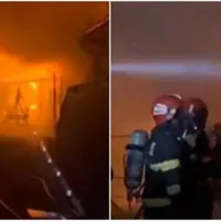 Un incendiu violent a lăsat fără curent un sat întreg în Maramureș. Pagubele produse sunt uriașe Foto: Colag video Observator