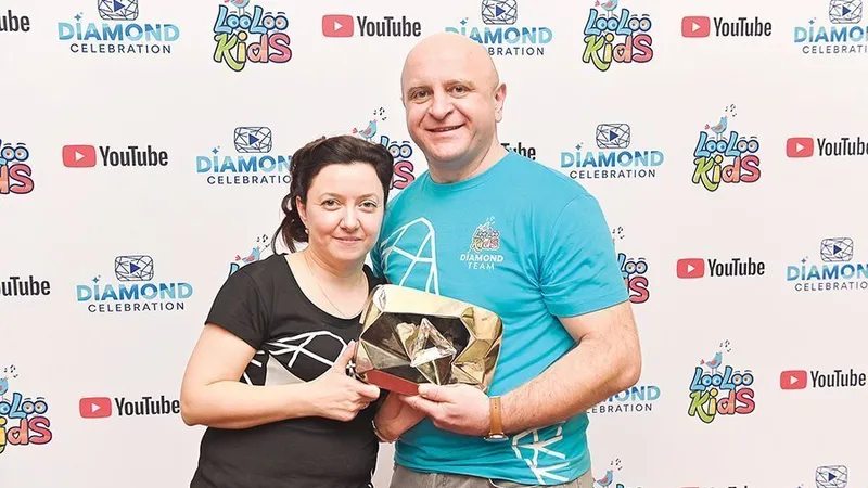 ristina și Alexandru Badan la ceremonia de decernare a distincției Diamond Button