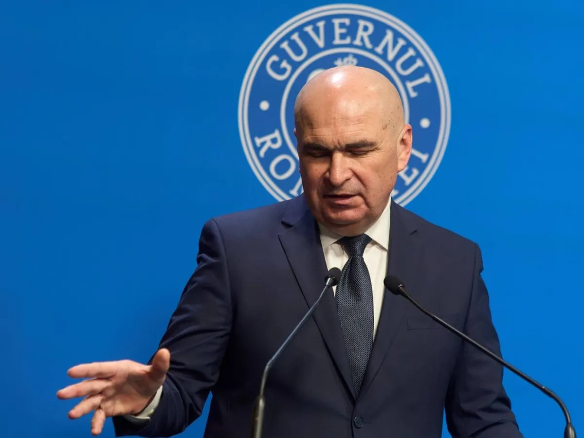 Prim-ministrul Ilie Bolojan, în conferinţă de presă - Foto: Profimedia Images